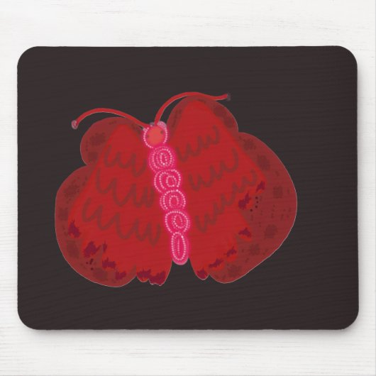 Roter Engel Schmetterling Mousepad (Vorne)