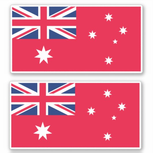 Roter Entwurf australische Flagge vor 1954 Marine  Aufkleber (Vorderseite)
