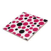 Roter Erbsenretro auf weißem Hintergrund Fliese (Seite)