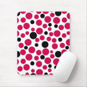 Roter Erbsenretro auf weißem Hintergrund Mousepad (Mit Mouse)