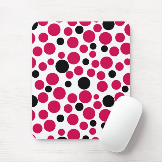 Roter Erbsenretro auf weißem Hintergrund Mousepad (Mit Mouse)