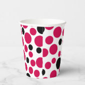 Roter Erbsenretro auf weißem Hintergrund Pappbecher (Rechts)