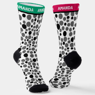 Roter Erbsenretro auf weißem Hintergrund Socken