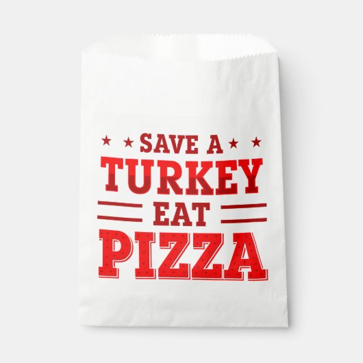 Roter Erntedank rette Pizza aus Truthahn Geschenktütchen (Vorderseite)