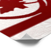 Roter Erntedank-Truthahn-Blumenposter Poster (Ecke)