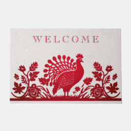Roter Erntedank Türkei Floral Doormat Fußmatte