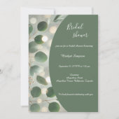 Roter Eukalyptus-Brautparty Einladung (Vorderseite)
