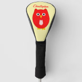 Roter Eulen-Design Golf Headcover (Vorderseite)