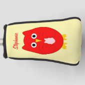 Roter Eulen-Design Golf Headcover (Vorderseite)