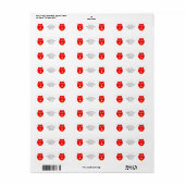 Roter Eulen-Design-Rücksendeadresse (Vorne)
