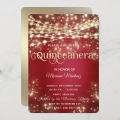 Roter extravaganter Streichelschein Einladung (Vorne/Hinten)