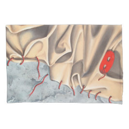 Roter Faden Kissenbezug