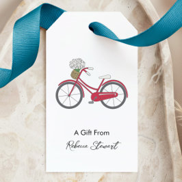 Roter Fahrrad-Geschenkanhänger für jeden Anlass vo Geschenkanhänger