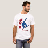 Roter FahrSteamboatSnowboard T-Shirt (Vorne ganz)
