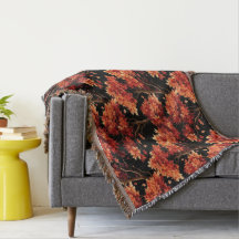 Roter Fall Ahornbaum Nahtloses Muster Grafik