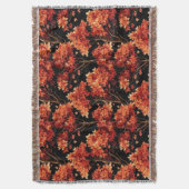 Roter Fall Ahornbaum Nahtloses Muster Grafik Decke (Vorderseite Vertikal)