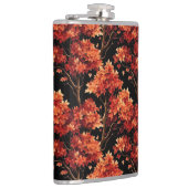 Roter Fall Ahornbaum Nahtloses Muster Grafik Flachmann (Rechts)