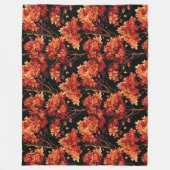 Roter Fall Ahornbaum Nahtloses Muster Grafik Fleecedecke (Vorderseite)