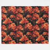 Roter Fall Ahornbaum Nahtloses Muster Grafik Fleecedecke (Vorderseite (Horizontal))
