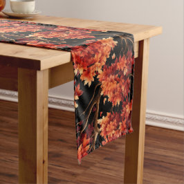 Roter Fall Ahornbaum Nahtloses Muster Grafik Großer Tischläufer