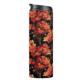 Roter Fall Ahornbaum Nahtloses Muster Grafik Thermosbecher (Nach rechts gedreht)