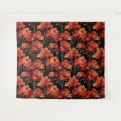 Roter Fall Ahornbaum Nahtloses Muster Grafik Wandteppich (Vorderseite (Horizontal))