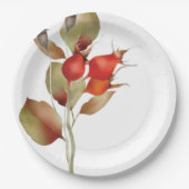 Roter Fall Berries Pappteller (Vorderseite)