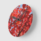 Roter Fall Runde Wanduhr (Winkel)