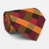 Roter Farbblock aus braunem Orange-Kardinal Krawatte (Gerollt)