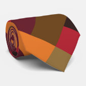 Roter Farbblock aus braunem Orange-Kardinal Krawatte (Gerollt)