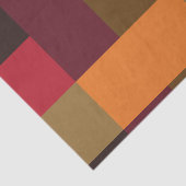 Roter Farbblock aus braunem Orange-Kardinal Seidenpapier (Ausschnitt)