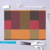 Roter Farbblock aus braunem Orange-Kardinal Seidenpapier (Handwerk)