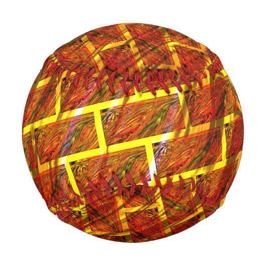 Roter Farbeffekt, Gräse, goldenes Graten oder Zieg Baseball (Vorderseite)