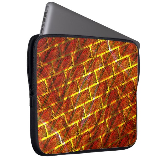 Roter Farbeffekt, Gräse, goldenes Graten oder Zieg Laptopschutzhülle (Vorne Rechts)