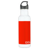 Roter Farbname anzeigen Edelstahlflasche (Vorderseite)