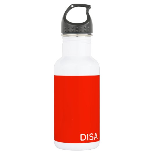 Roter Farbname anzeigen Edelstahlflasche (Vorderseite)
