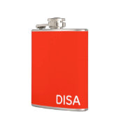 Roter Farbname anzeigen Flachmann (Links)