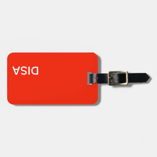 Roter Farbname anzeigen Gepäckanhänger (Vorderseite horizontal)