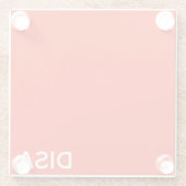 Roter Farbname anzeigen Glasuntersetzer (Rückseite)