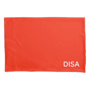 Roter Farbname anzeigen Kissenbezug