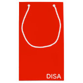 Roter Farbname anzeigen Kleine Geschenktüte (Rückseite)