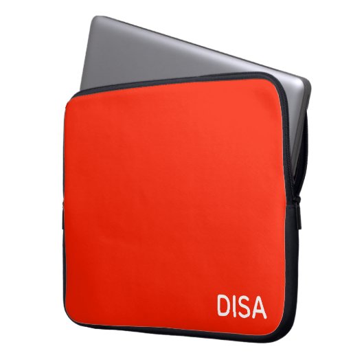 Roter Farbname anzeigen Laptopschutzhülle (Vorderseite Links)