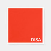 Roter Farbname anzeigen Serviette (Vorderseite)