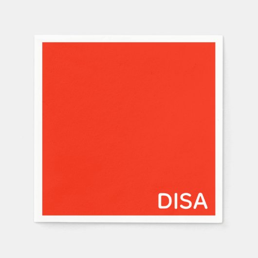 Roter Farbname anzeigen Serviette (Vorderseite)