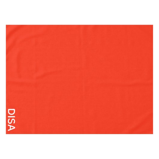 Roter Farbname anzeigen Tischdecke (Vorderseite (Horizontal))