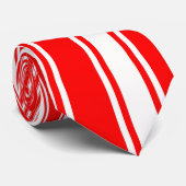 Roter Farbstreifen Funky Muster Krawatte (Gerollt)