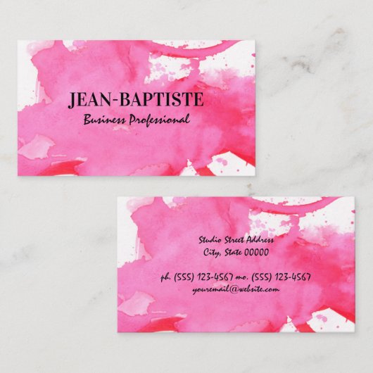 Roter Farbton Visitenkarte (Vorne/Hinten)