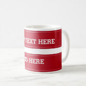 Roter Farbverlauf BANNER + Ihr Text Kaffeetasse (VorderseiteRechts)