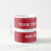 Roter Farbverlauf BANNER + Ihr Text Kaffeetasse (Vorderseite Links)