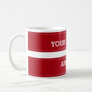 Roter Farbverlauf BANNER + Ihr Text Kaffeetasse